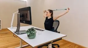 Minimal workspace with ergonomic chair setup